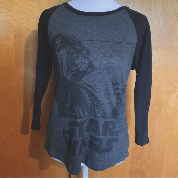 Star Wars Darth Vader Black Gray Long Sleeve Tee - Picture 1 of 5